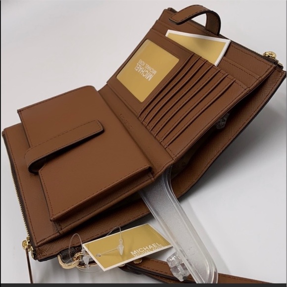 MICHAEL KORS LG X CHAIN SHOULDER TOTE & WALLET-WRISTLET-PHONE CASE 2 pieces SET - Picture 13 of 16